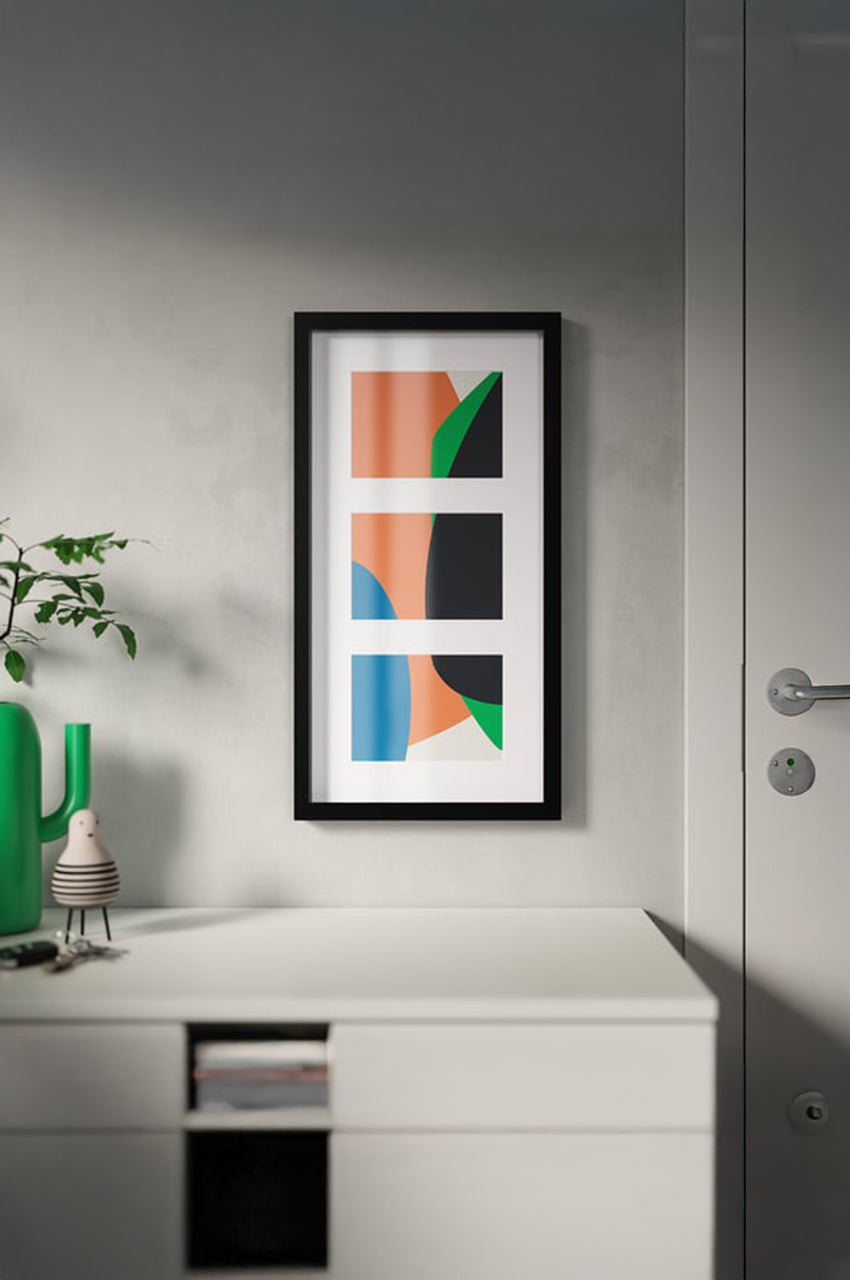 Marco para 3 fotos 13x18cm, 55x28cm Negro