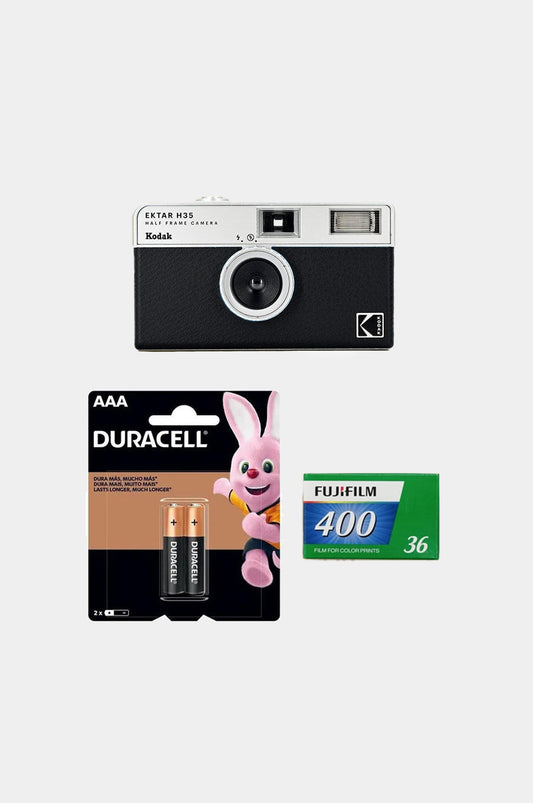 Kodak H35 Black + Fujifilm 400 + Pilas AAA