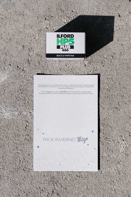 Pack Invierno 35mm - HP5 + Revelado Full + Guía