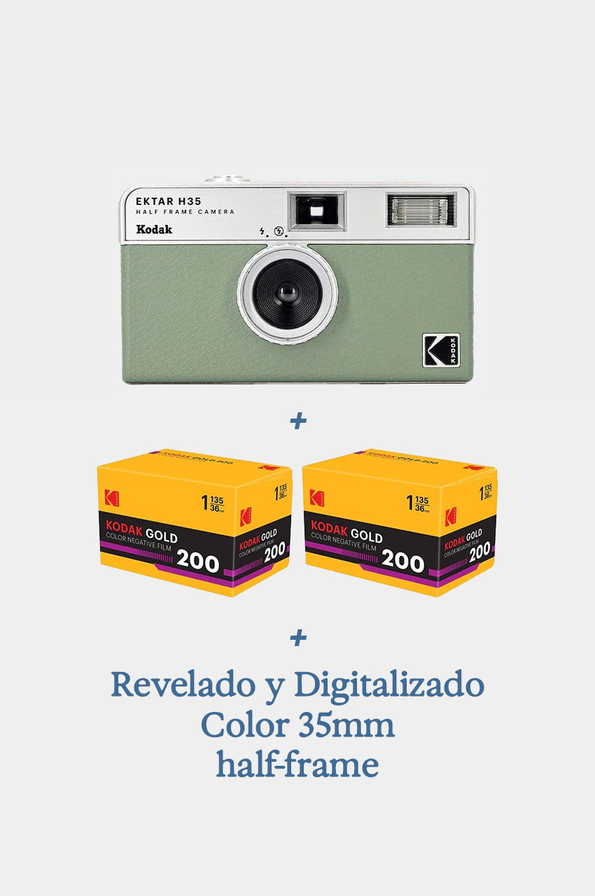 Estrena tu Cámara - EKTAR H35 Sage + 2 Kodak Gold + 1 Revelado con digitalizado