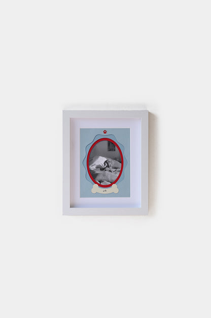 Marco Perrito Box Paspartú Blanco 15x20