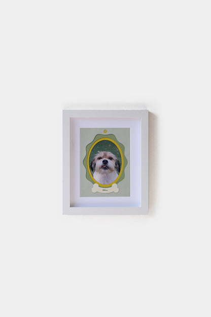 Marco Perrito Box Paspartú Blanco 15x20