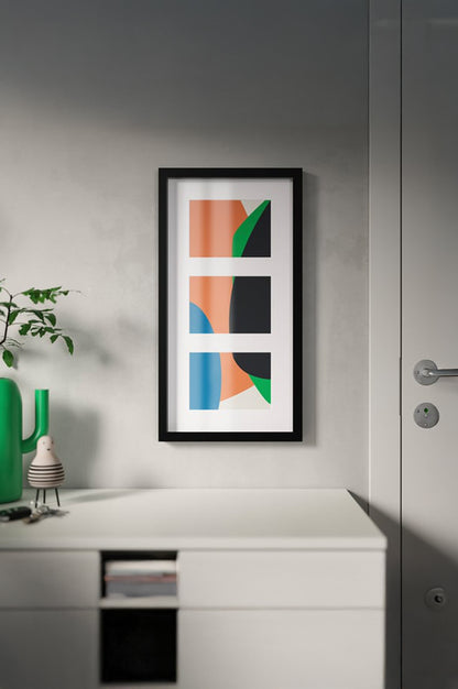 Marco para 3 fotos 13x18cm, 55x28cm Negro