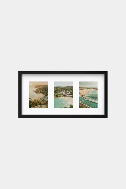 Marco para 3 fotos 13x18cm, 55x28cm Negro